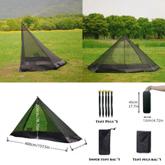 2 Person Mesh Inner with 3000mm Bath Floor for Tipi Hot Tent – Camping, Hiking, Hunting, Fishing, Waterproof, Windproof, Lightweight