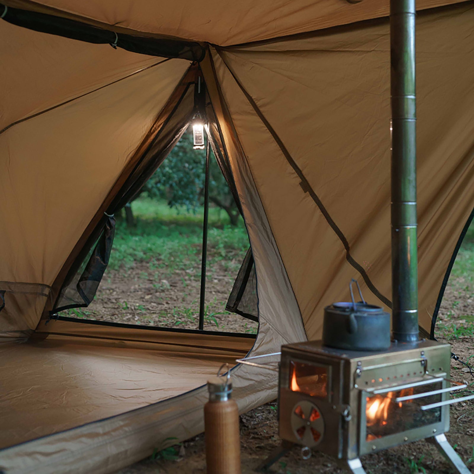 Wood Stove Season Canvas Tent With Stove Jack DS004 Hot Tent With