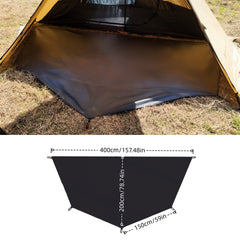 Half Tent Floor Ground Sheet for Tipi Tent Hot Tent Series 1-2 Person for Camping Hiking Hunting Fishing Waterproof Windproof Lightweight