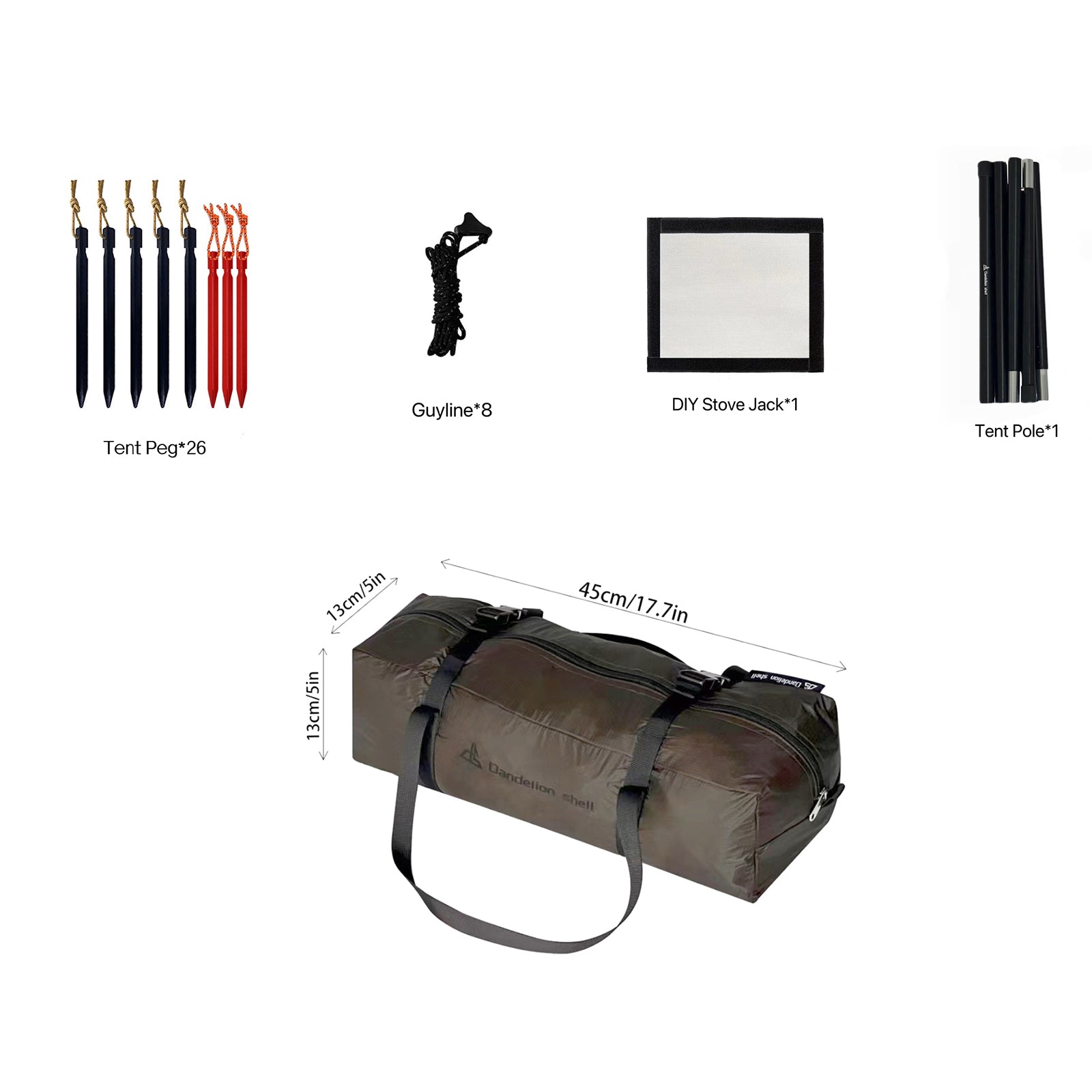 single person winter tent DS005 Hot Tent with Stove Jack Winter Tent 4 Season Tent 3-4 Person 4. – Dandelionshell