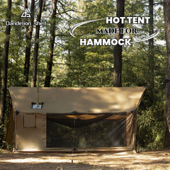 Hammock Hot Tent with Stove Jack and Double-Sided mesh Windows - Spacious, Versatile Wall Tent with Snow Skirt -Waterproof & Windproof, Ideal for Camping, Backpacking, Hiking, Hunting