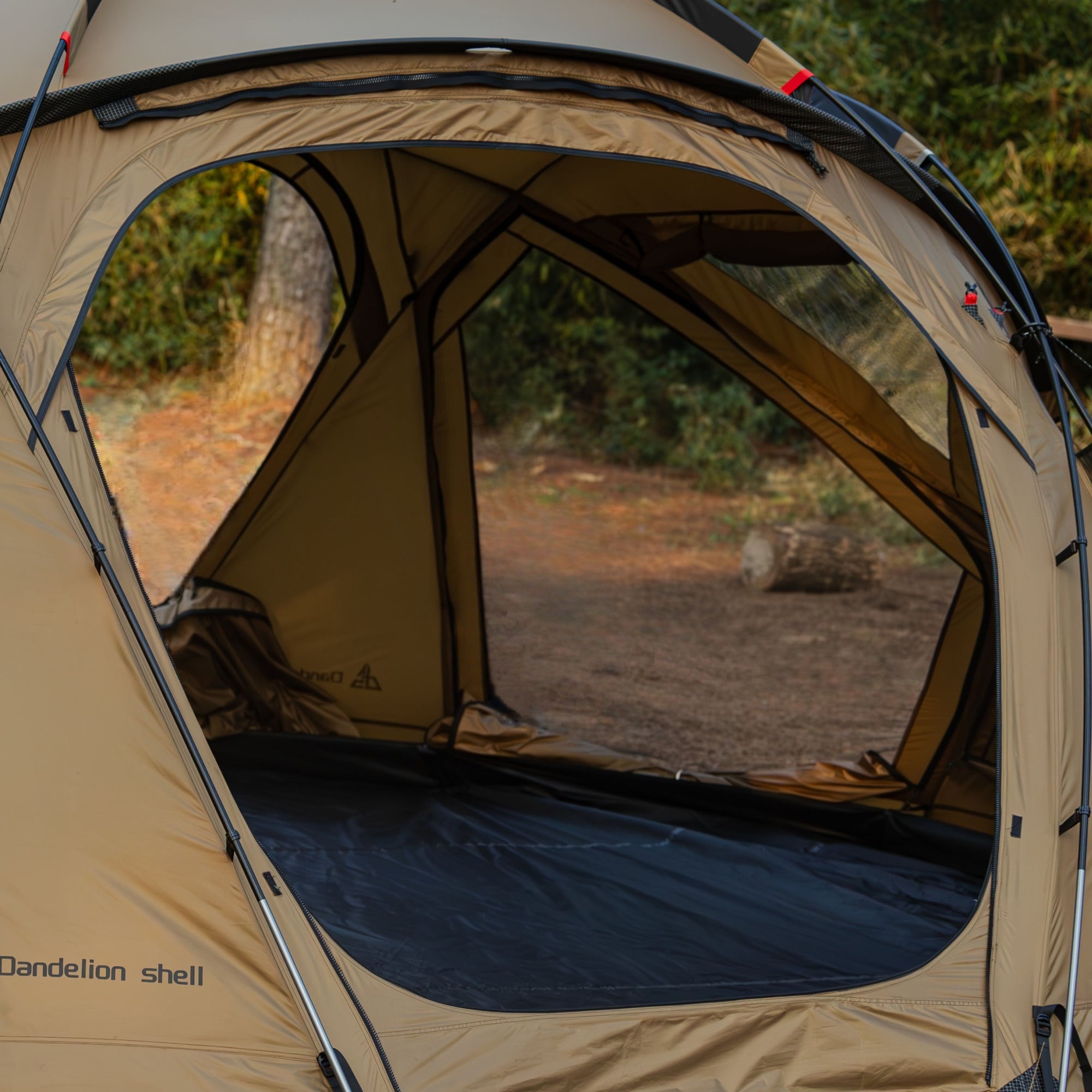 Dandelion Shell Tent Floor Ground Sheet for Dome S450 Camping Hot Tent 4-6 Person for Camping Hiking Hunting Fishing Waterproof Windproof Lightweigh