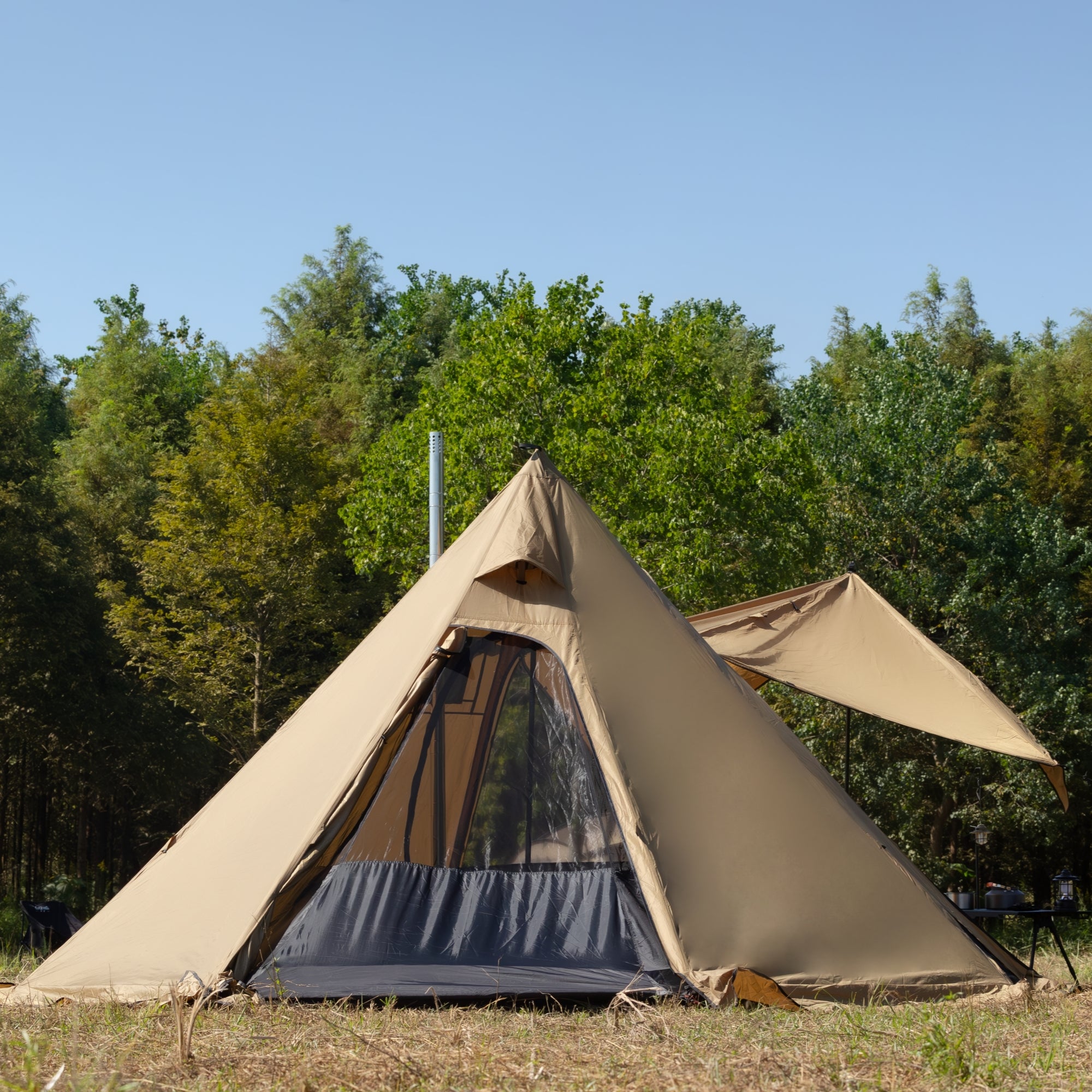 2 Person Mesh Inner with 3000mm Bath Floor for Tipi Hot Tent – Camping, Hiking, Hunting, Fishing, Waterproof, Windproof, Lightweight