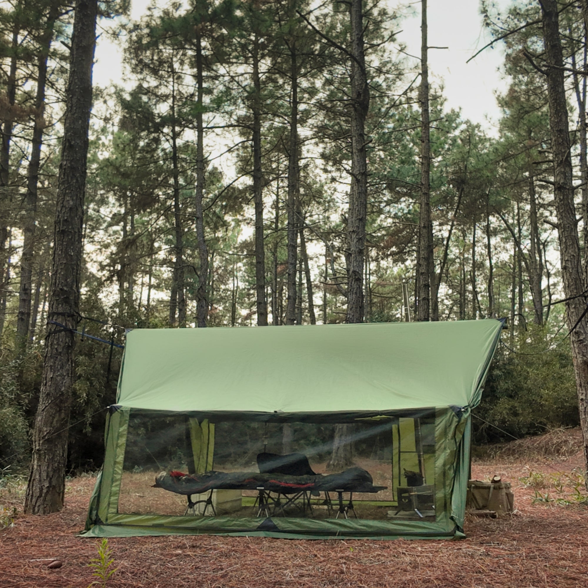 Dandelion Shell Hammock Hot Tent with Stove Jack and Double-Sided